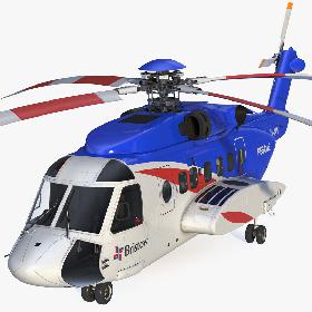 Sikorsky S-92 Civil Helicopter 3D